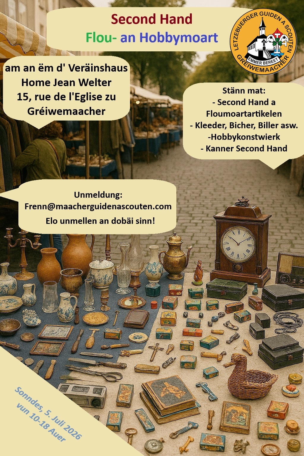 Flyer für einen Flomarkt